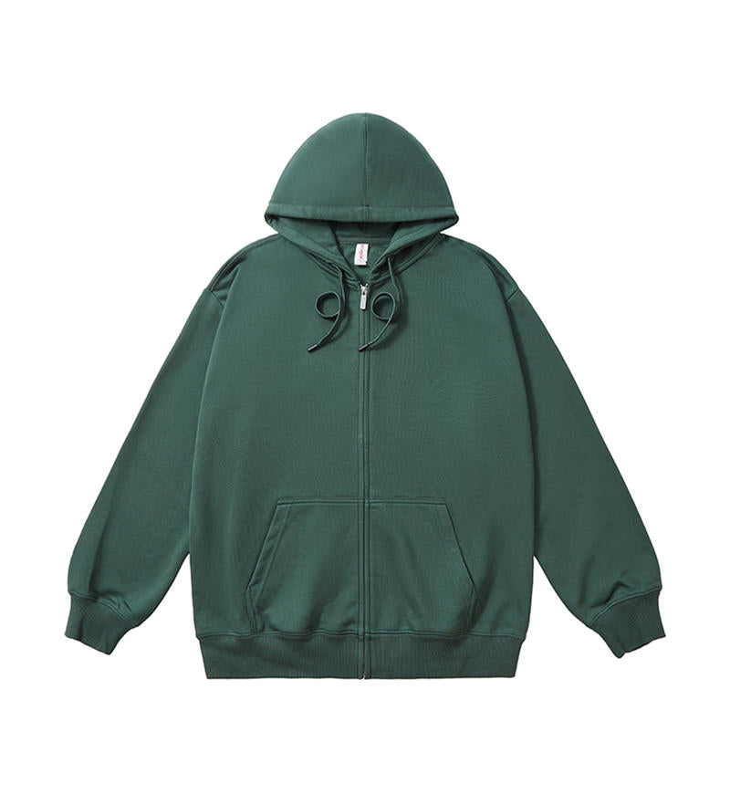 330g 時尚成人長袖毛圈Oversized有帽拉鏈衞衣 - K1020L