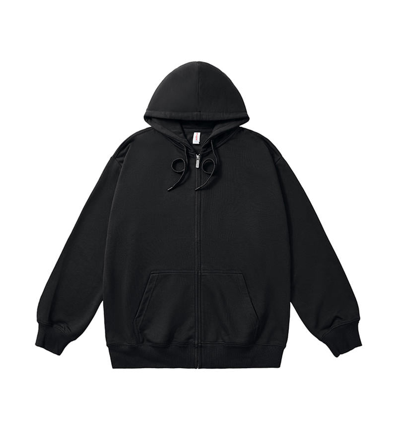 330g 時尚成人長袖毛圈Oversized有帽拉鏈衞衣 - K1020L