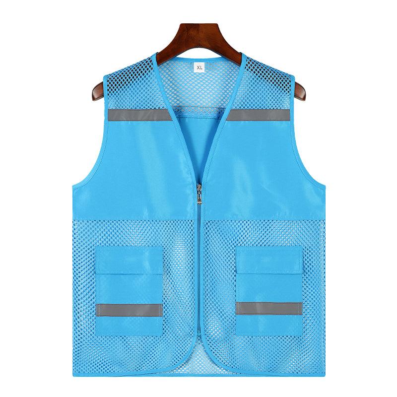 VM028 - 反光漁網多口袋拉鏈背心外套(7種顏色) -香港印衫 | 印tee | 班衫 | Ocamp tee | 制服訂造