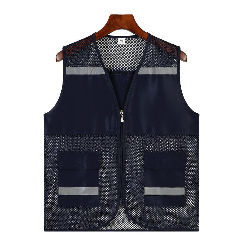 VM028 - 反光漁網多口袋拉鏈背心外套(7種顏色) -香港印衫 | 印tee | 班衫 | Ocamp tee | 制服訂造