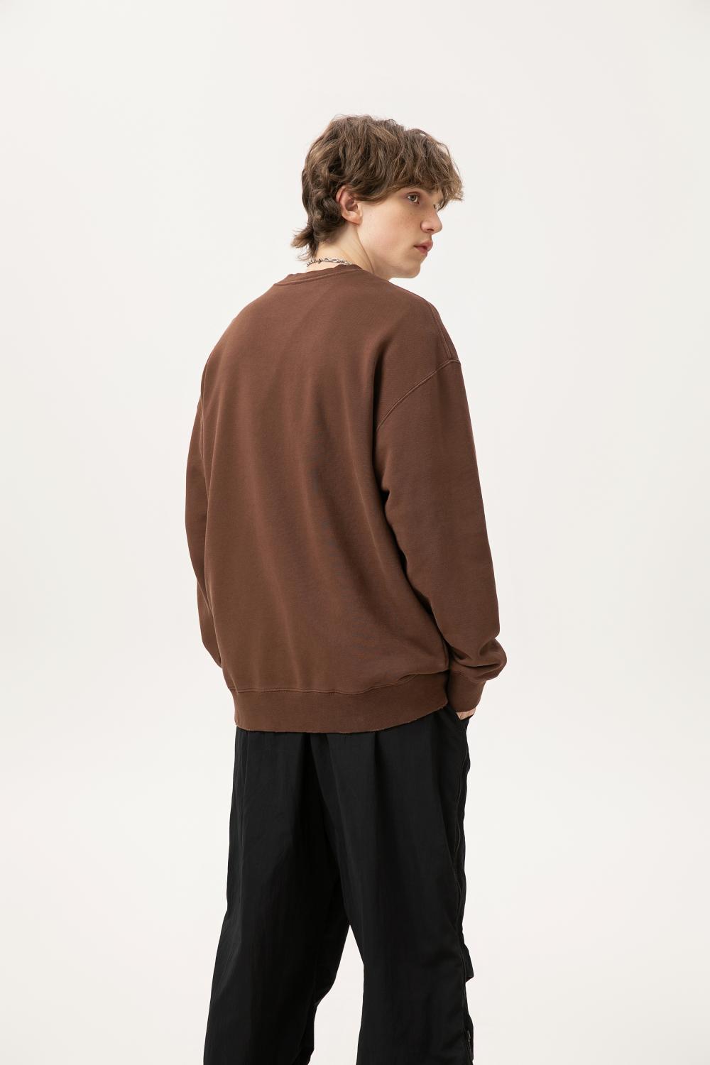 500g重磅全棉洗水毛圈成人圓領衞衣- WY801