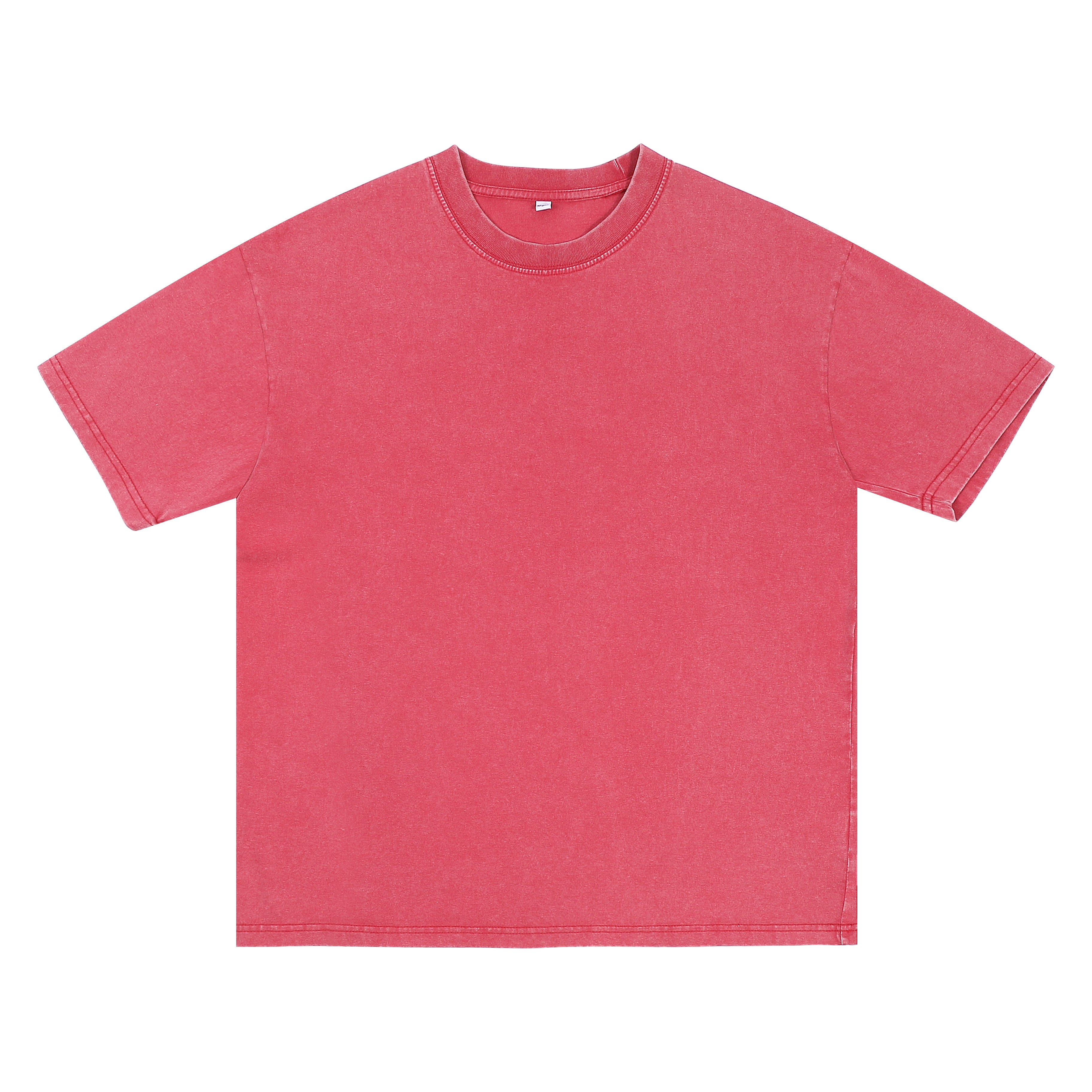 230g 重磅全棉洗水做舊圓領短袖T恤 - YB023