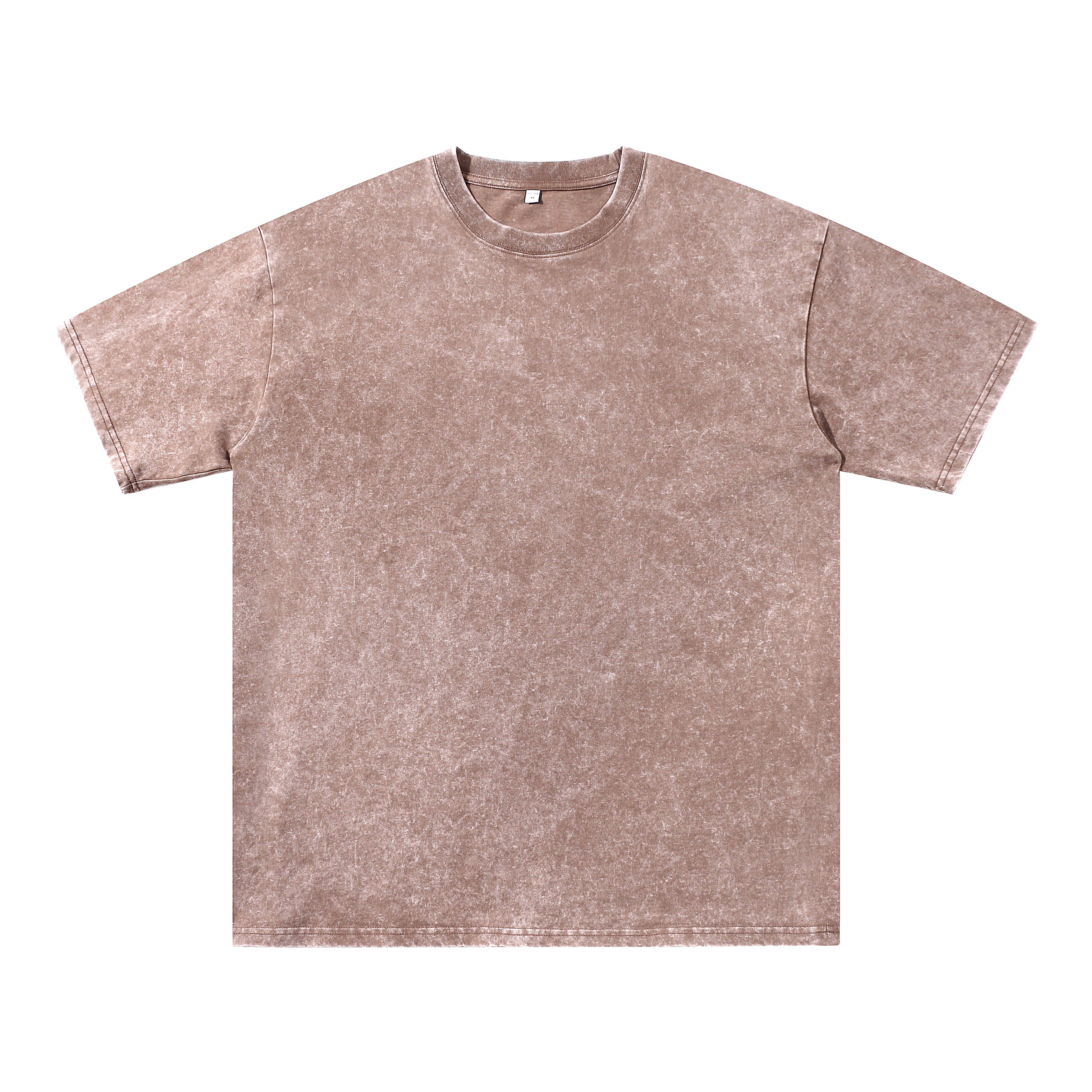 230g 重磅全棉洗水做舊圓領短袖T恤 - YB023