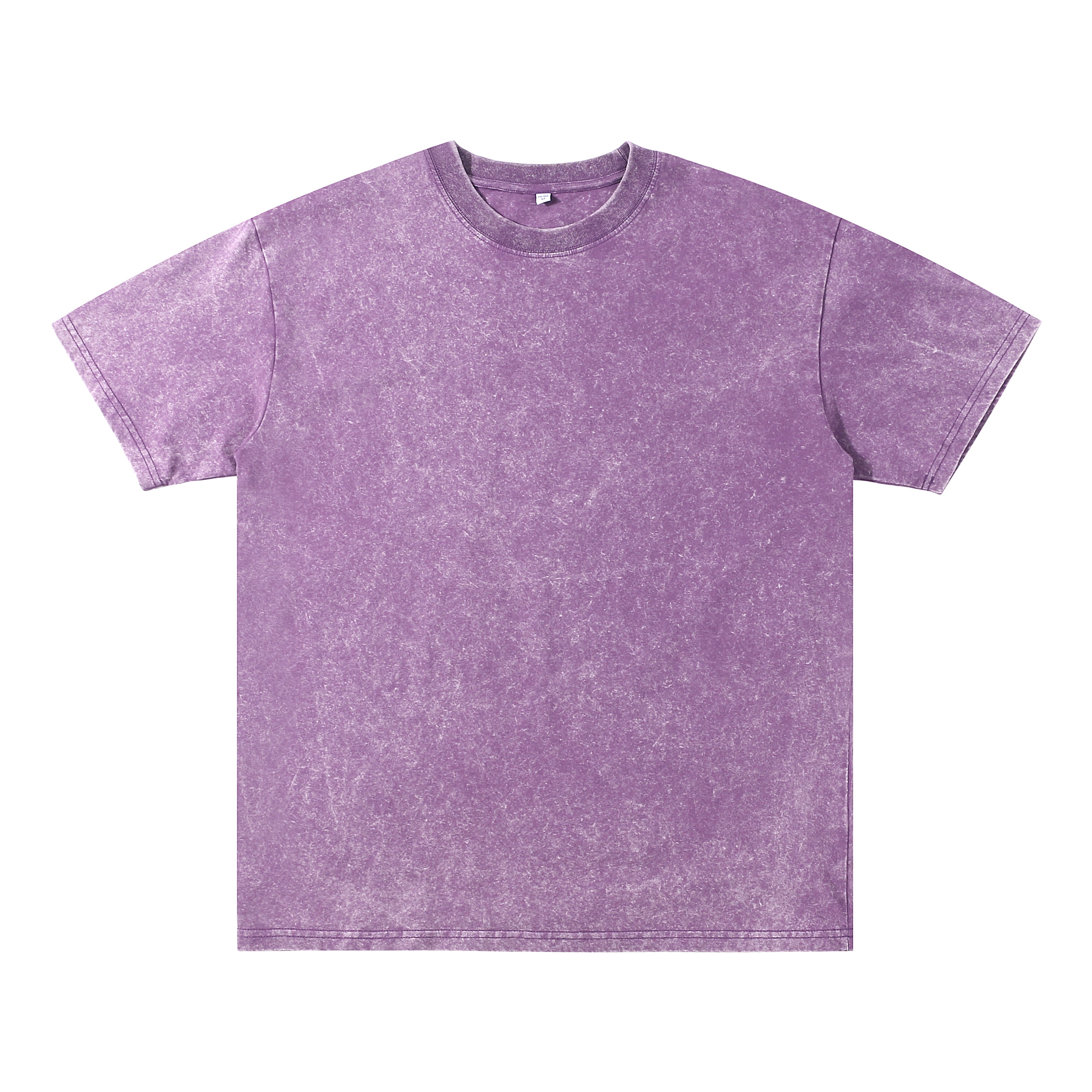 230g 重磅全棉洗水做舊圓領短袖T恤 - YB023