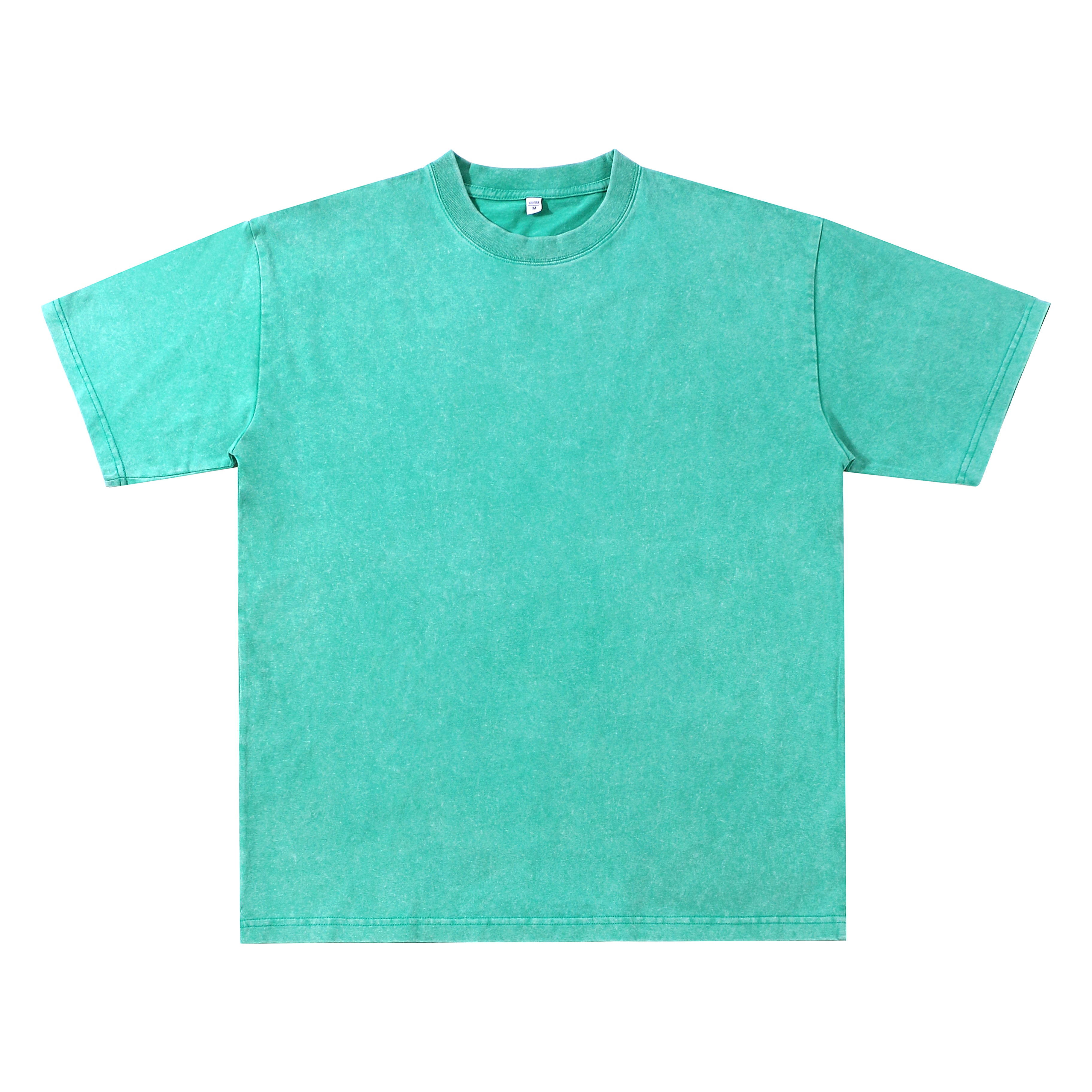 230g 重磅全棉洗水做舊圓領短袖T恤 - YB023