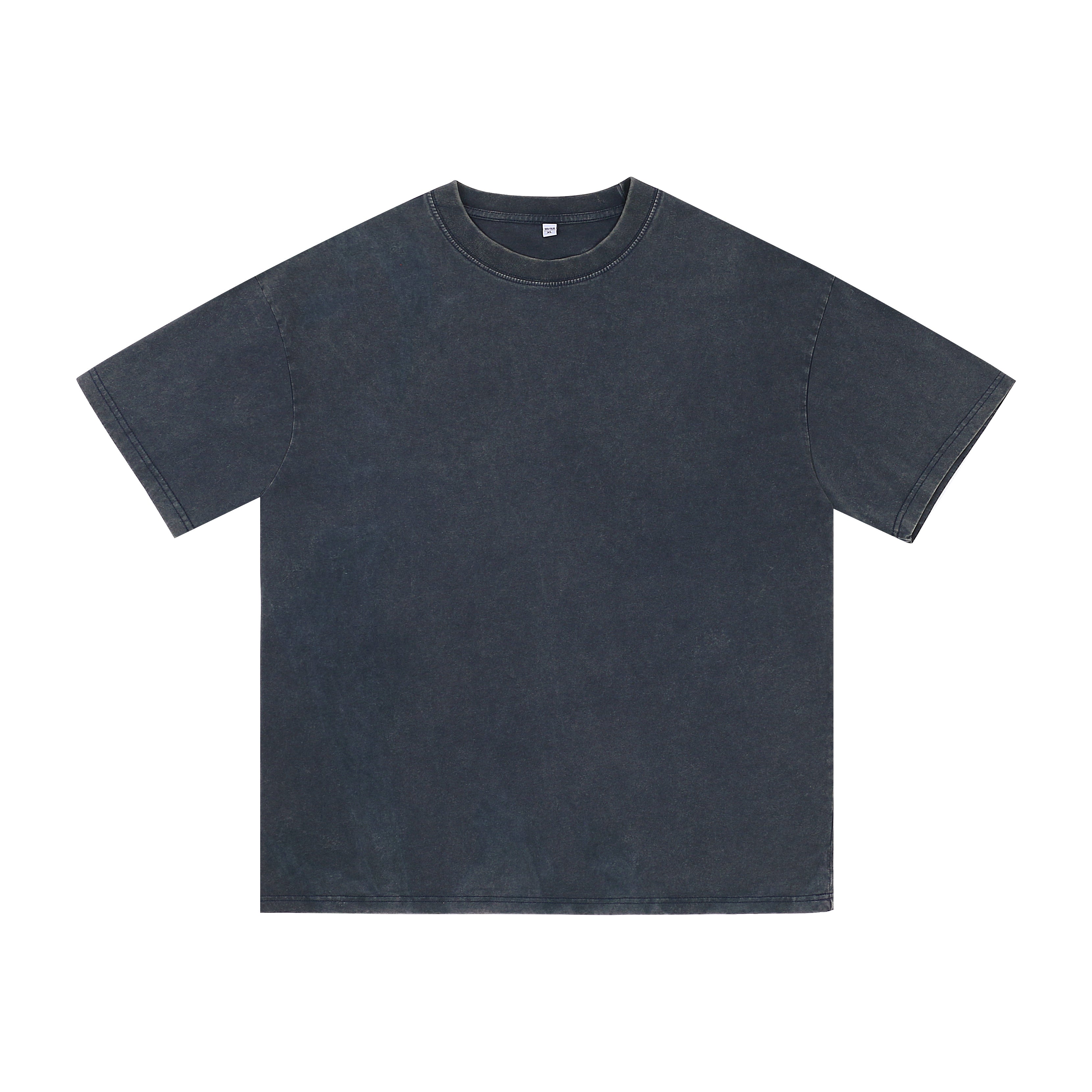 230g 重磅全棉洗水做舊圓領短袖T恤 - YB023