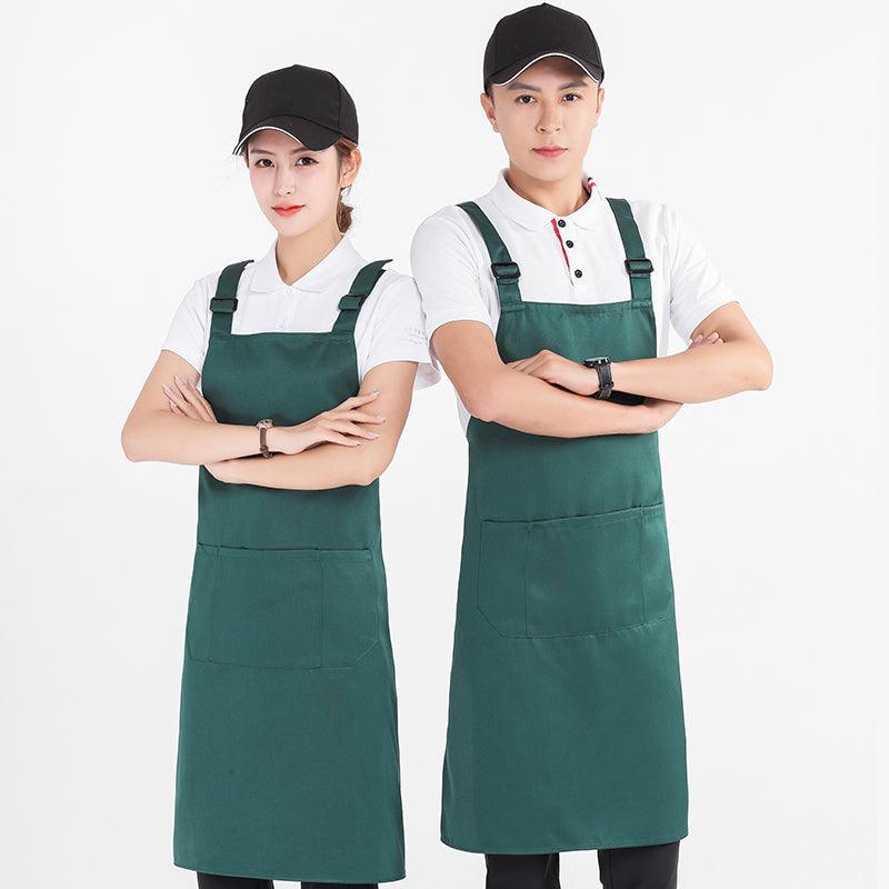 AP011 純色雙肩帶圍裙 -香港印衫 | 印tee | 班衫 | Ocamp tee | 制服訂造