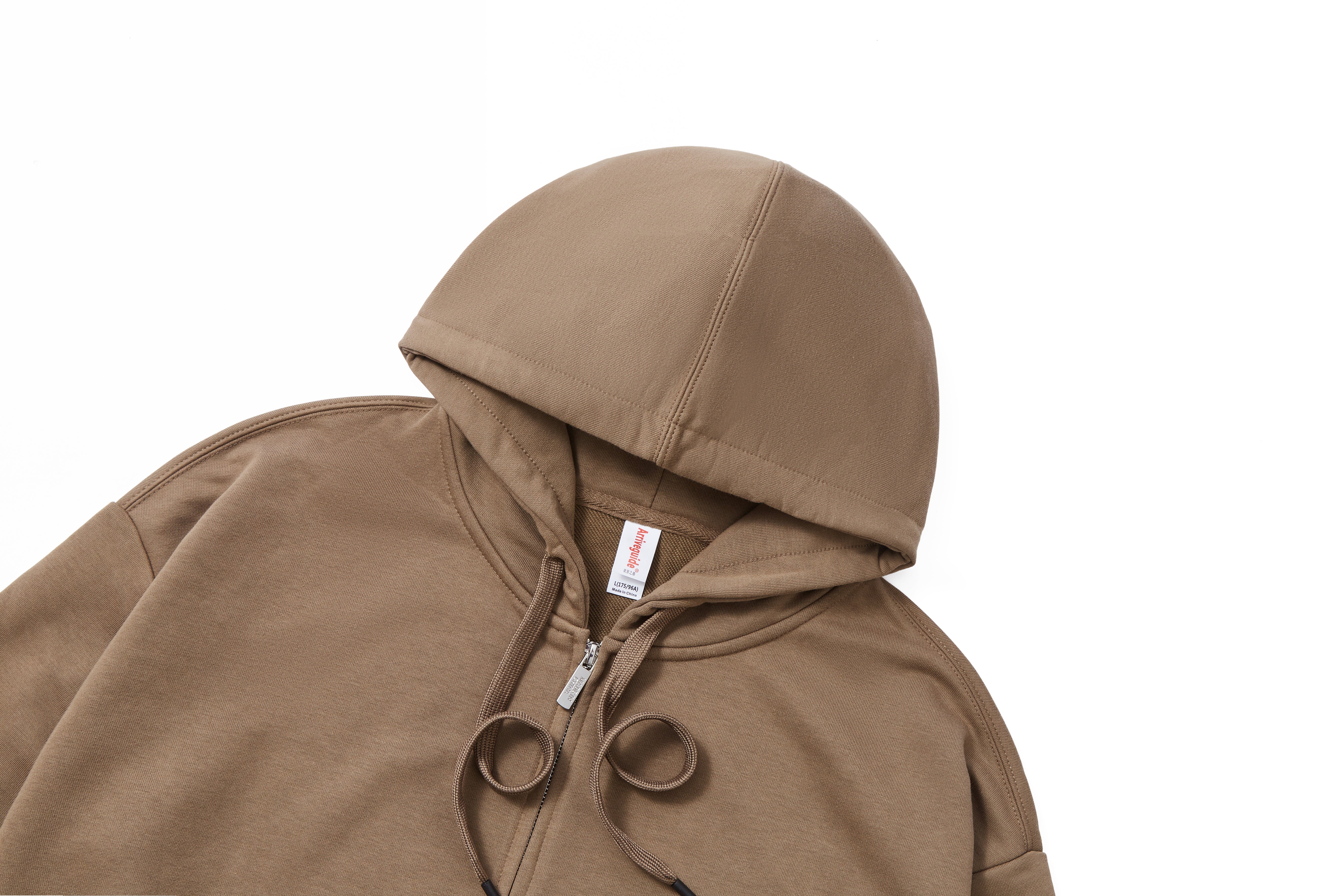 330g 時尚成人長袖毛圈Oversized有帽拉鏈衞衣 - K1020L