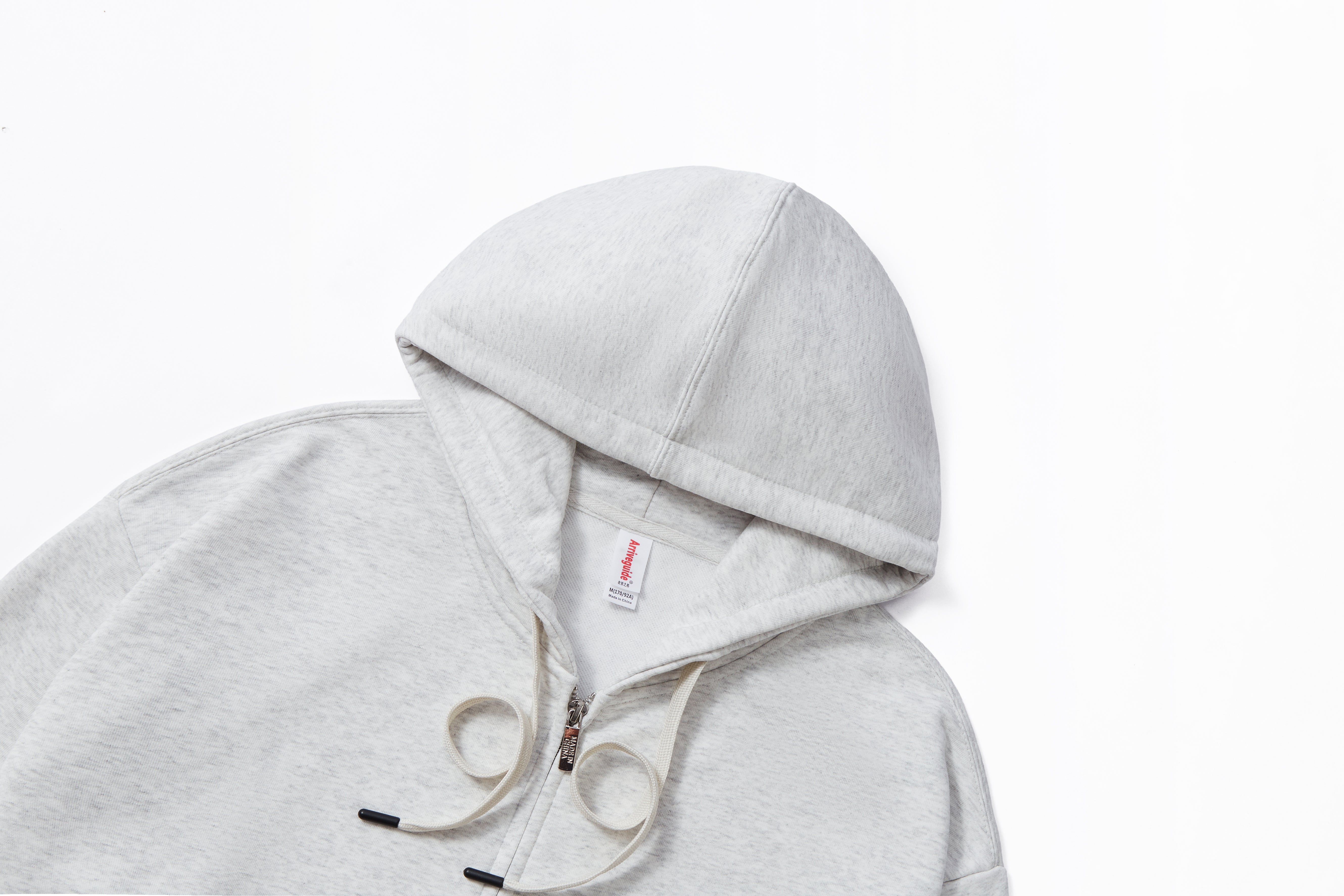 330g 時尚成人長袖毛圈Oversized有帽拉鏈衞衣 - K1020L