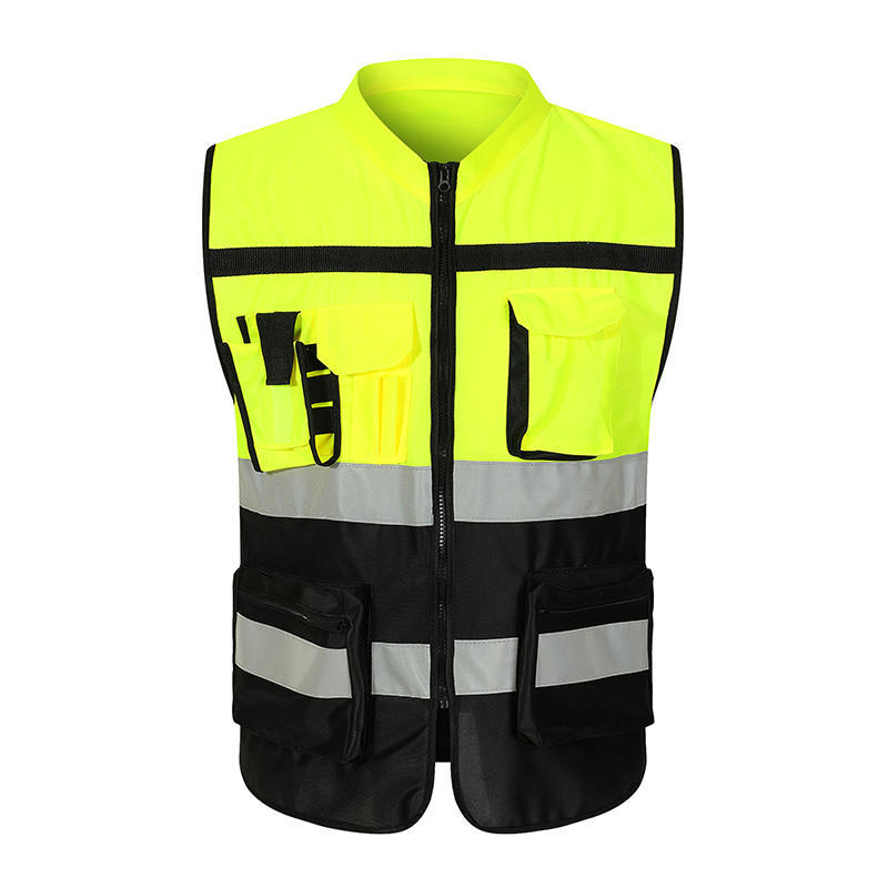 RF022 - Reflective Strip Color Matching  Zip up Safety Vest