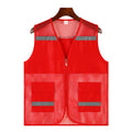 VM028 - 反光漁網多口袋拉鏈背心外套(7種顏色)