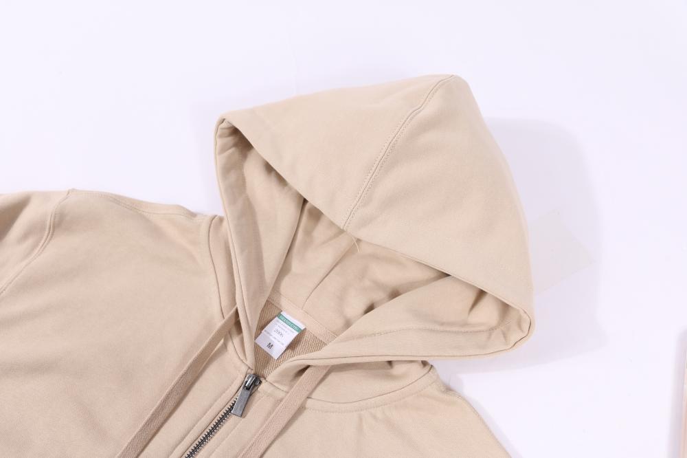 350g 成人長袖毛圈有帽拉鏈衞衣 - YB860