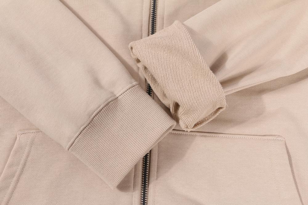 350g 成人長袖毛圈有帽拉鏈衞衣 - YB860