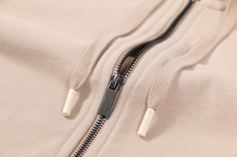 350g 成人長袖毛圈有帽拉鏈衞衣 - YB860