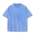 YB023 - 230g Heavy Cotton Vintage Washed Distressed Round Neck T-shirt