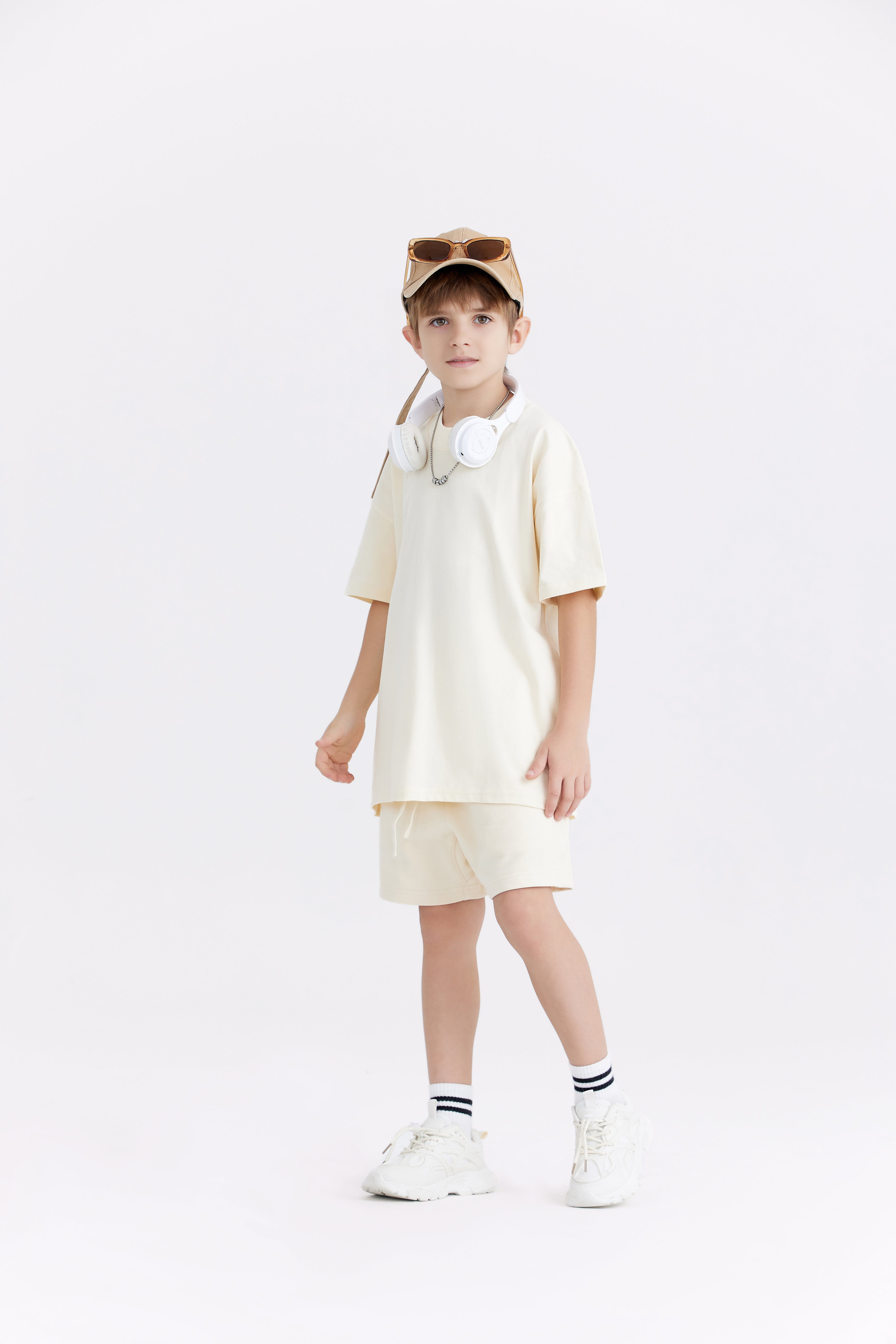 LL 245g 高品質厚版全棉短袖圓領T恤(童裝) - LL2450b