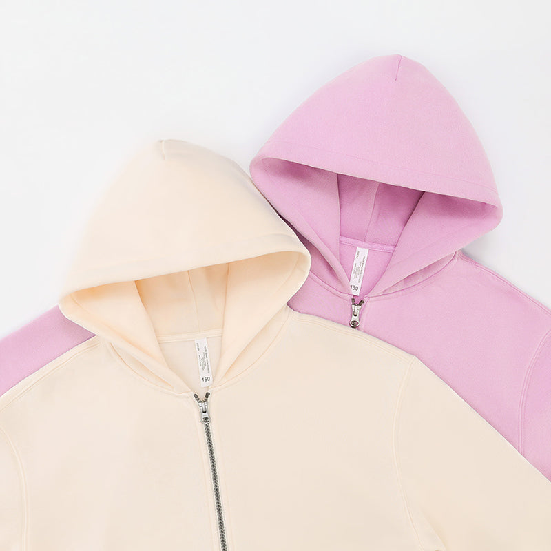 LL 350g 高品質加絨有帽拉鏈衞衣 - LL860