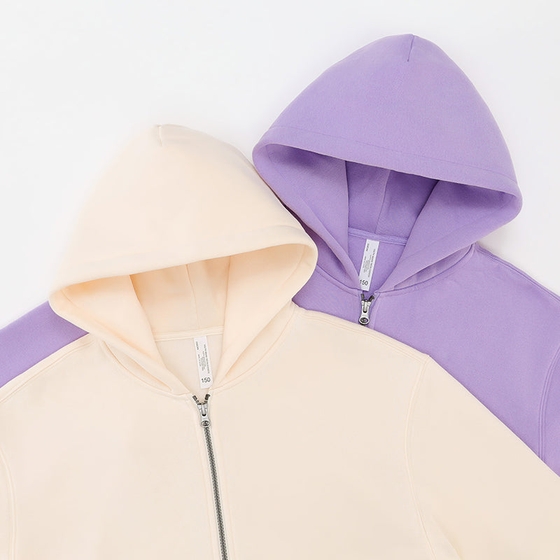 LL 350g 高品質加絨有帽拉鏈衞衣(童裝) - LL860b