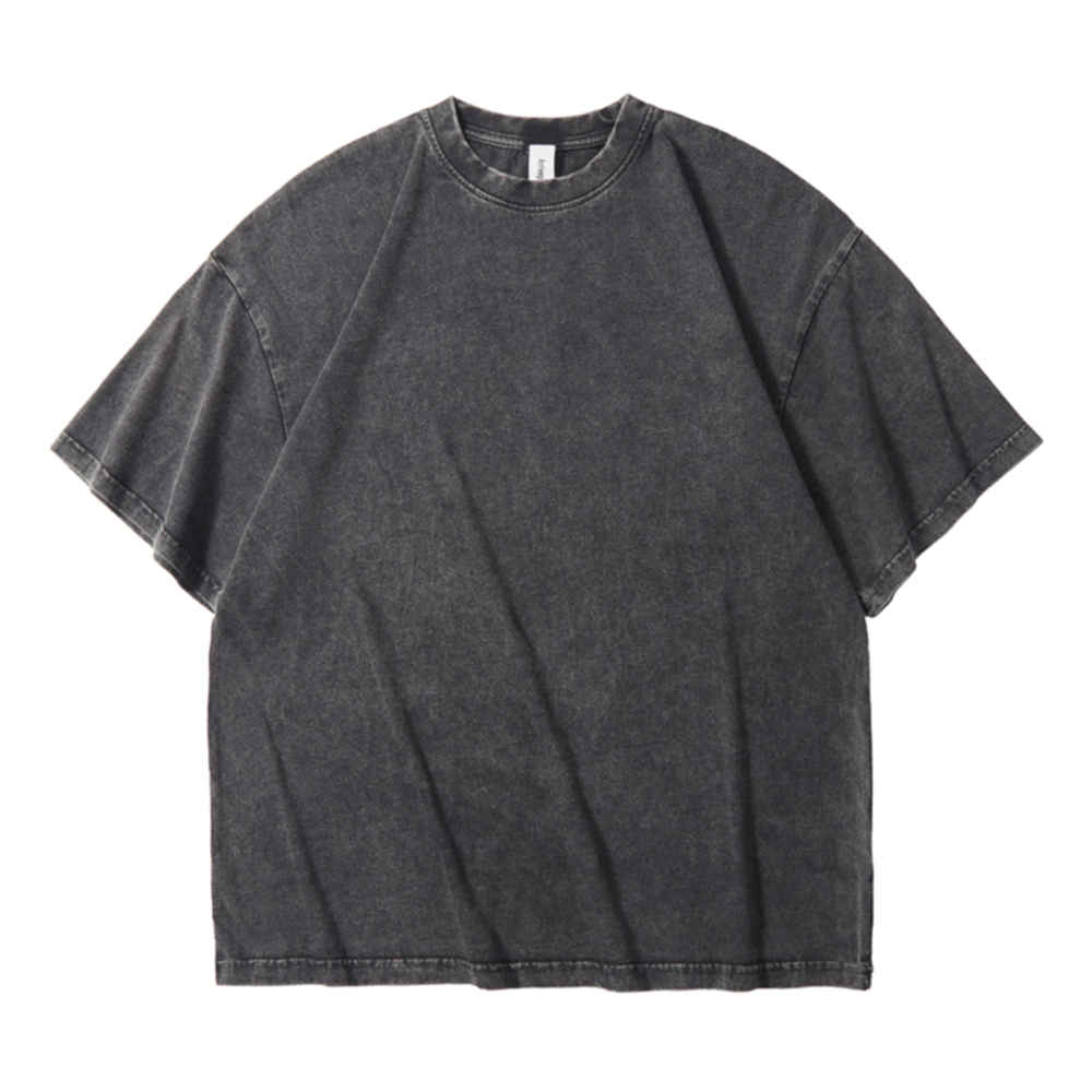 AG250W - AG 250g Heavy Cotton Vintage Washed Distressed Round Neck T-shirt