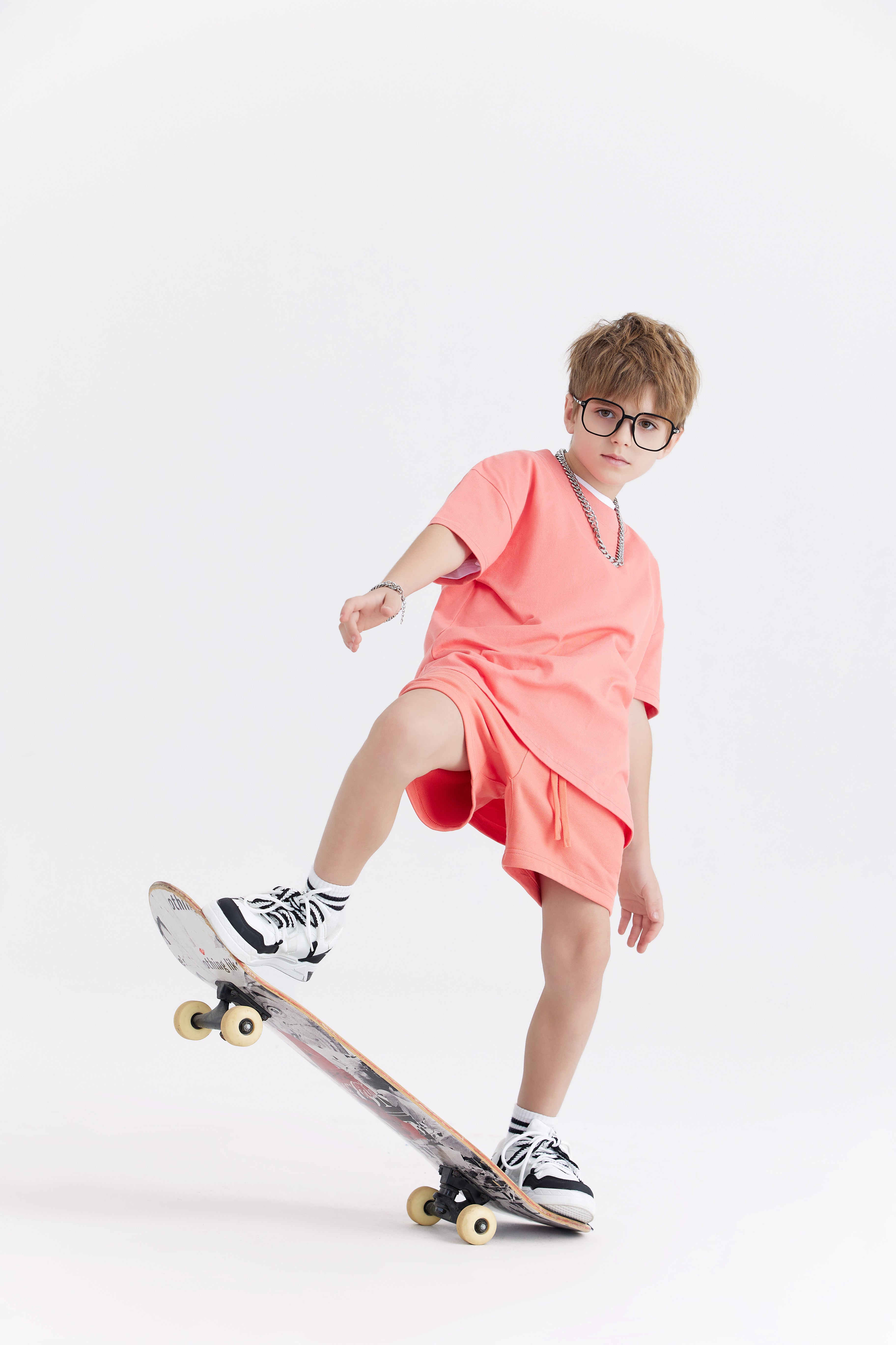 LL 245g 高品質厚版全棉短袖圓領T恤(童裝) - LL2450b