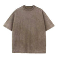 YB023 - 230g Heavy Cotton Vintage Washed Distressed Round Neck T-shirt