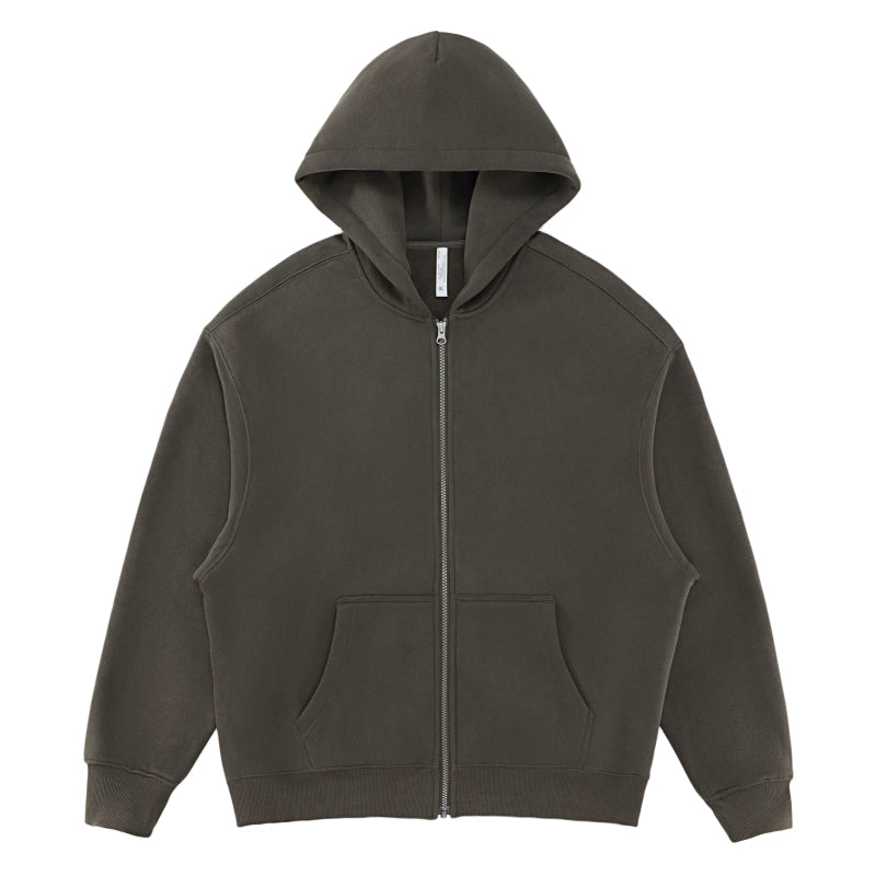 LL 350g 高品質加絨有帽拉鏈衞衣 - LL860