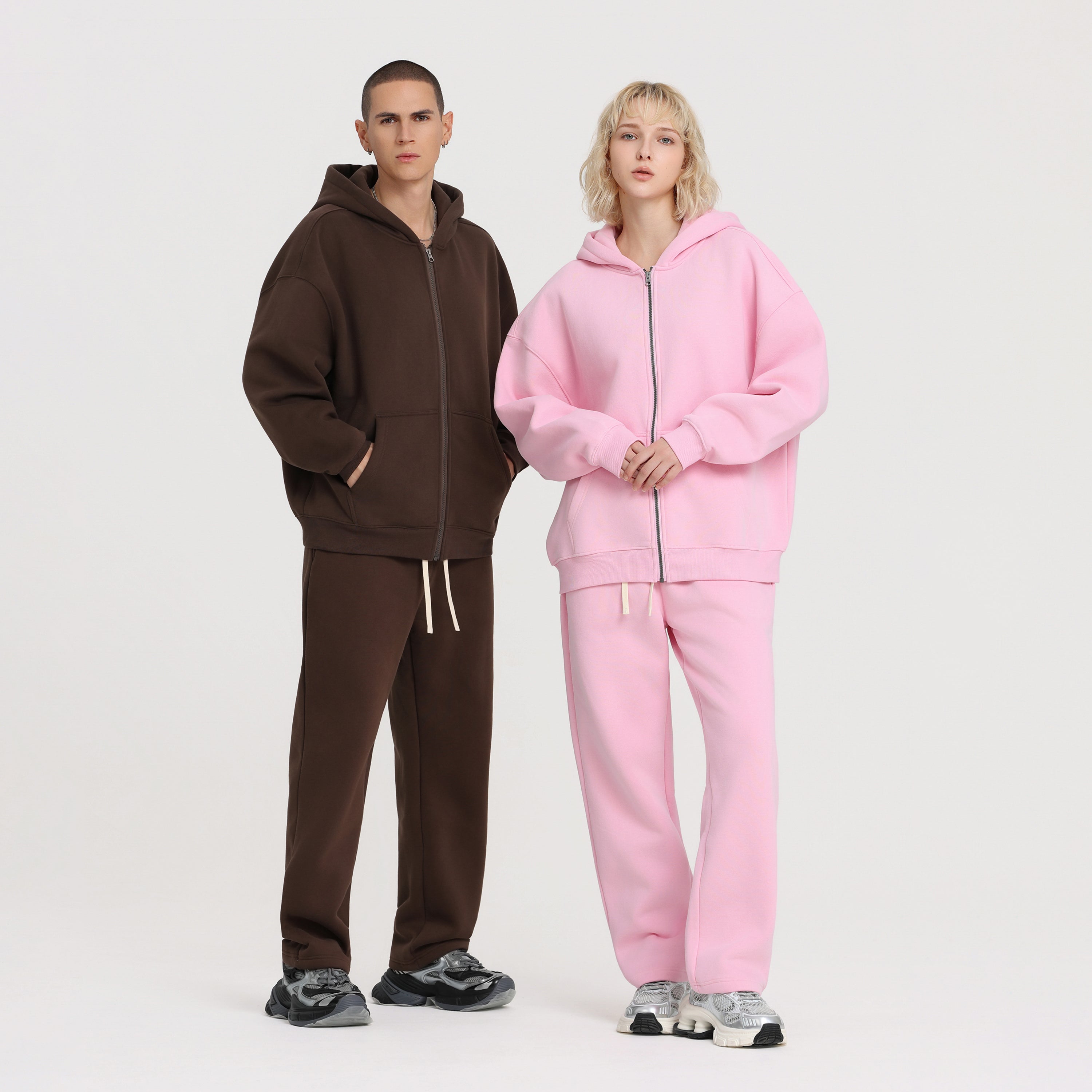 LL 350g 高品質加絨有帽拉鏈衞衣 - LL860