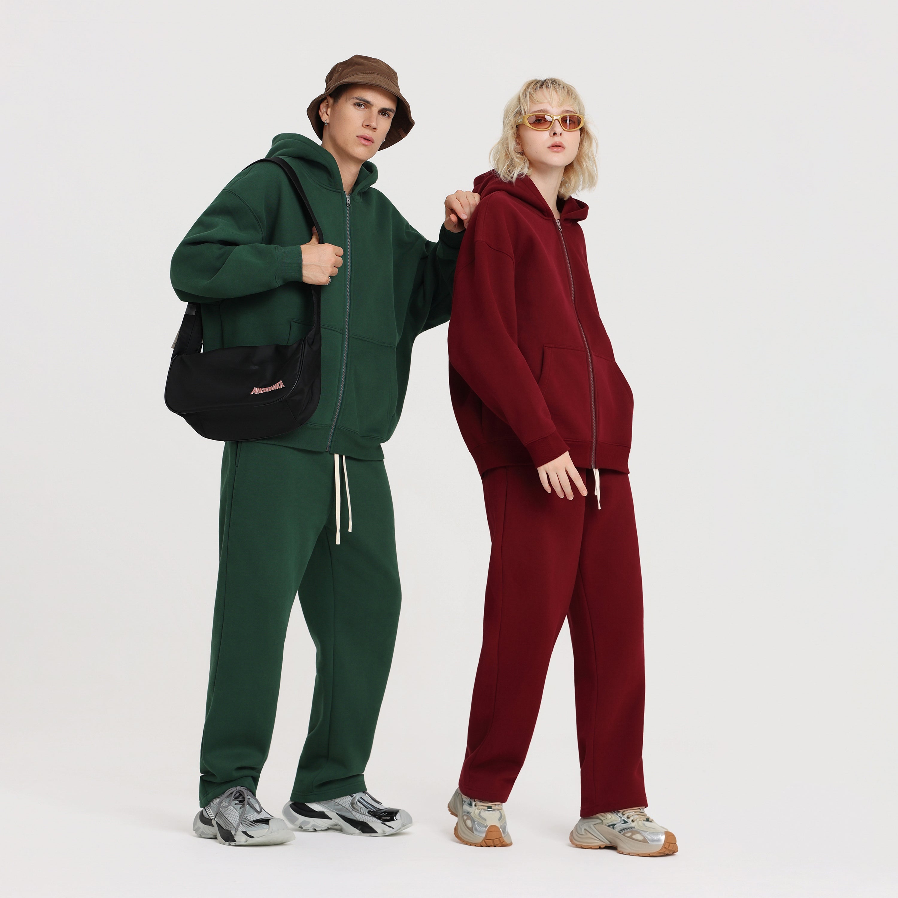 LL 350g 高品質加絨有帽拉鏈衞衣 - LL860