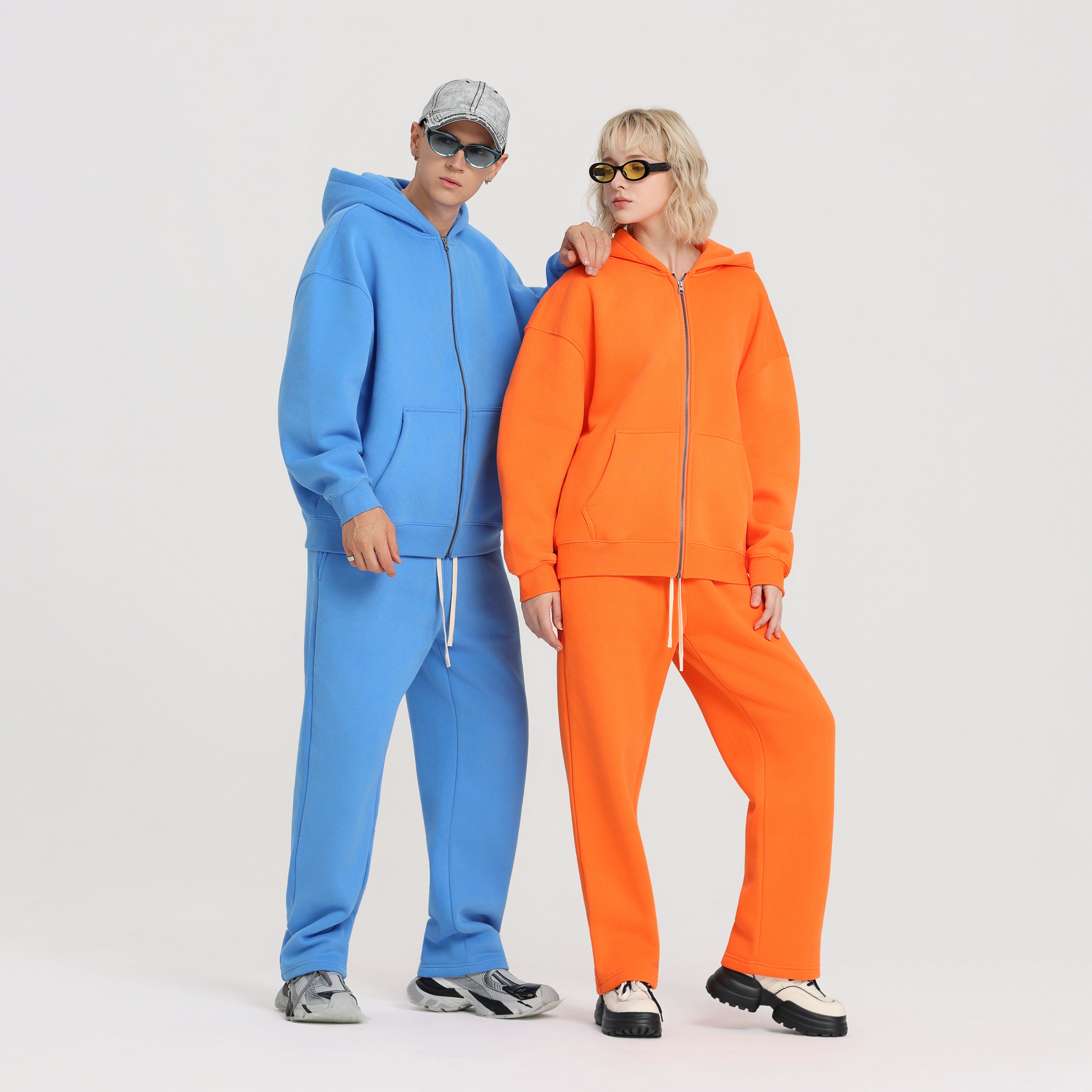 LL 350g 高品質加絨有帽拉鏈衞衣 - LL860