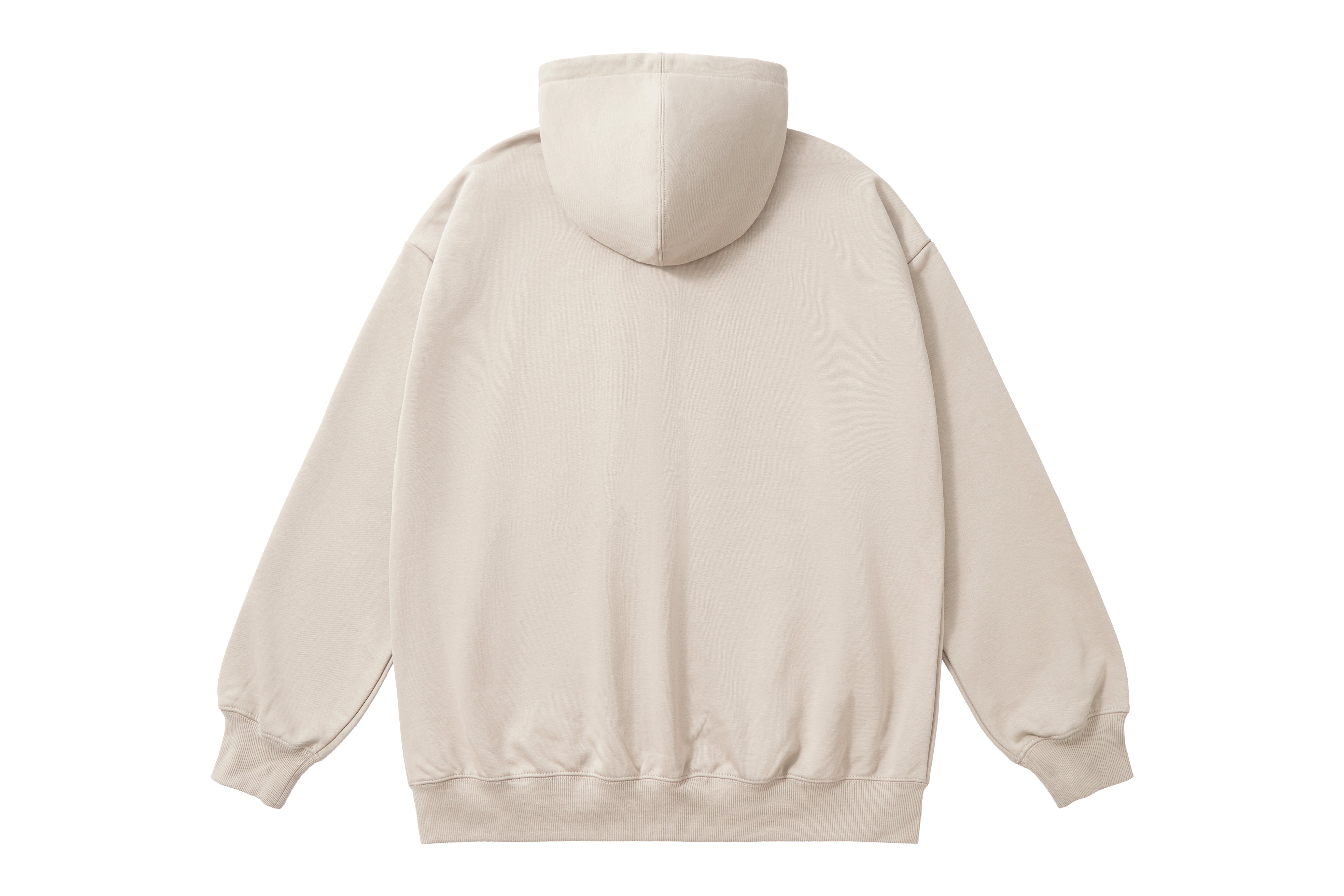 330g 時尚成人長袖毛圈Oversized有帽拉鏈衞衣 - K1020L