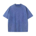 YB023 - 230g 重磅全棉洗水做舊圓領短袖T恤